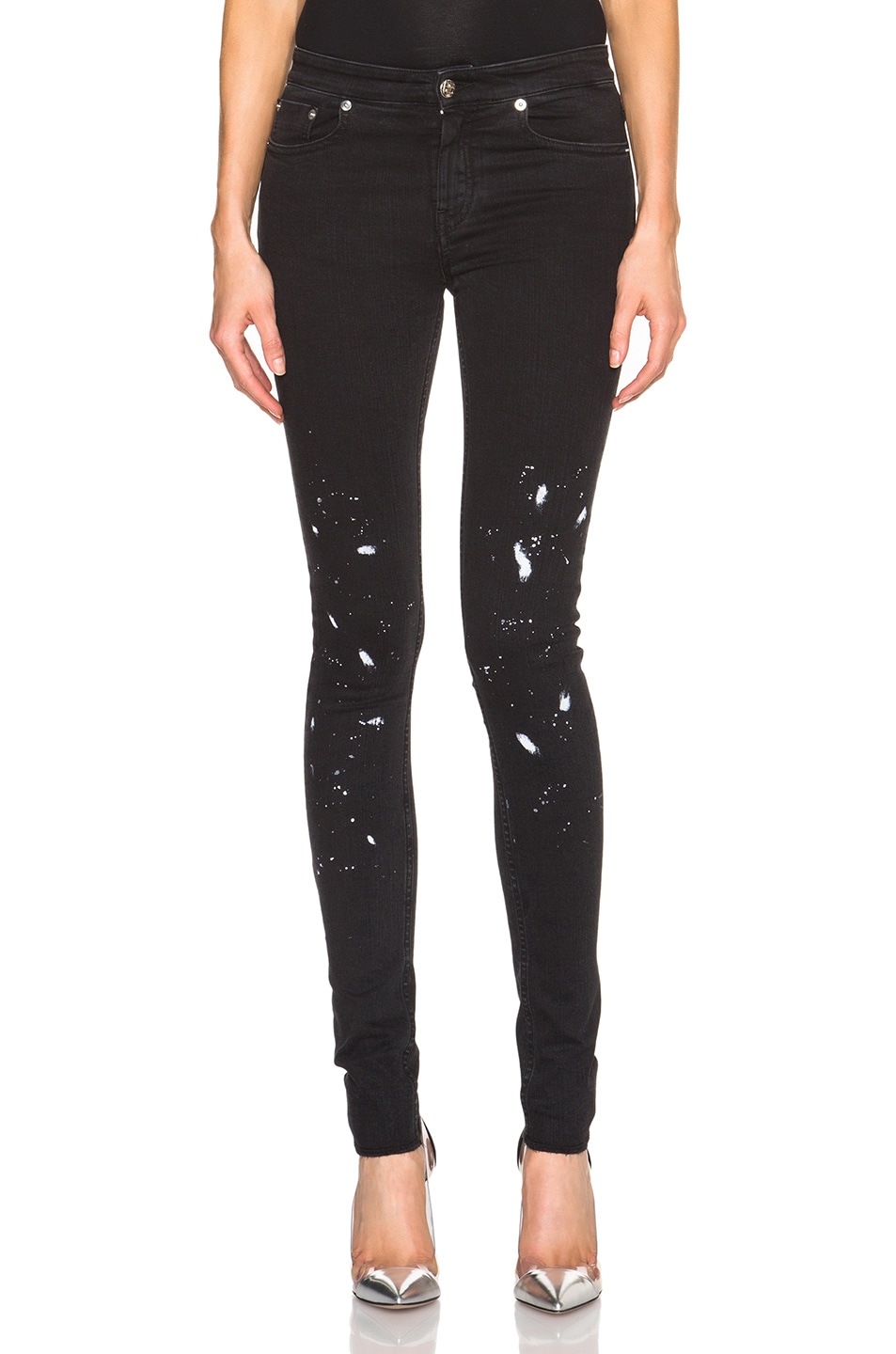 Image 1 of MM6 Maison Margiela Washed Spotted Skinny in Black