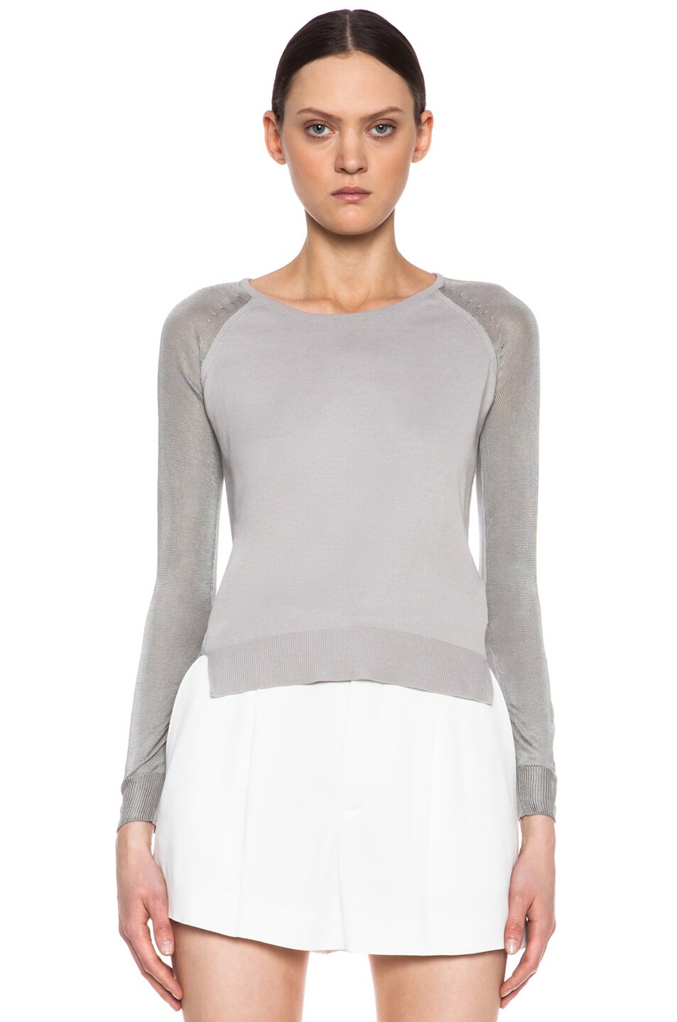 Image 1 of MM6 Maison Margiela Knit Pullover in Grey