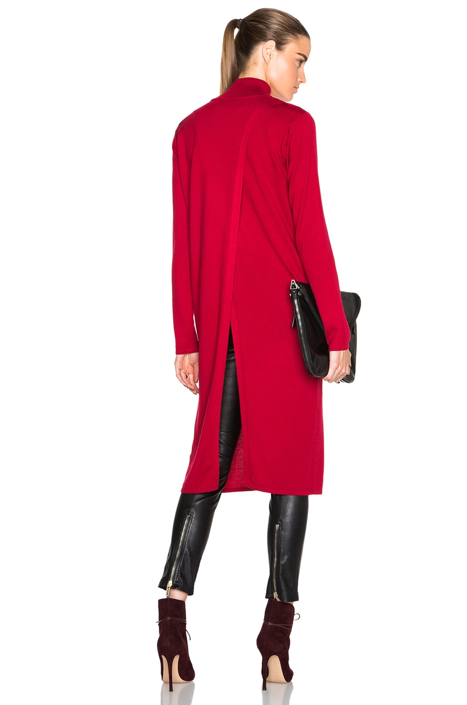 Image 1 of MM6 Maison Margiela Long Open Back Sweater in Red