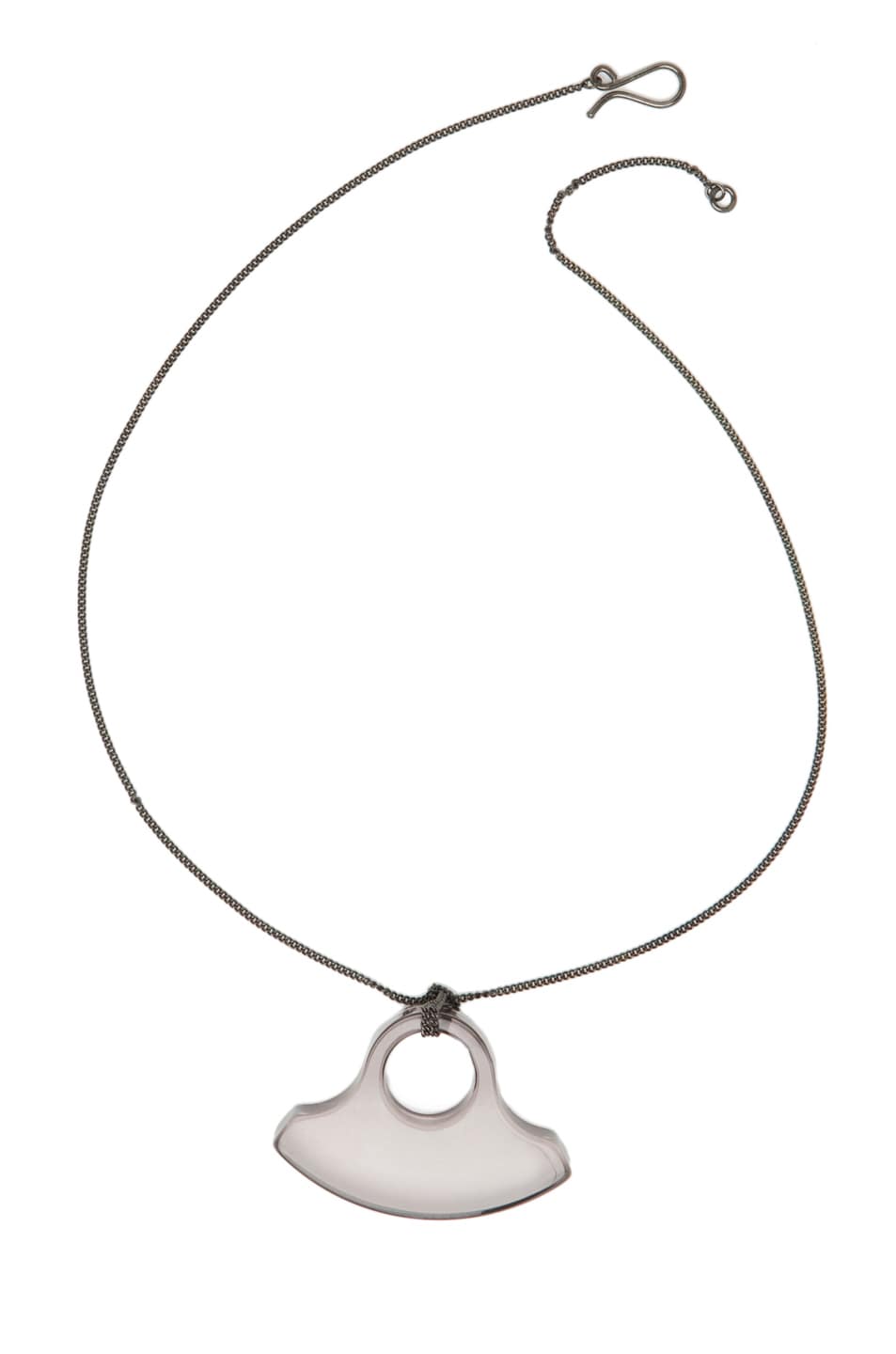 Image 1 of MM6 Maison Margiela Knuckle Ring Necklace in Black