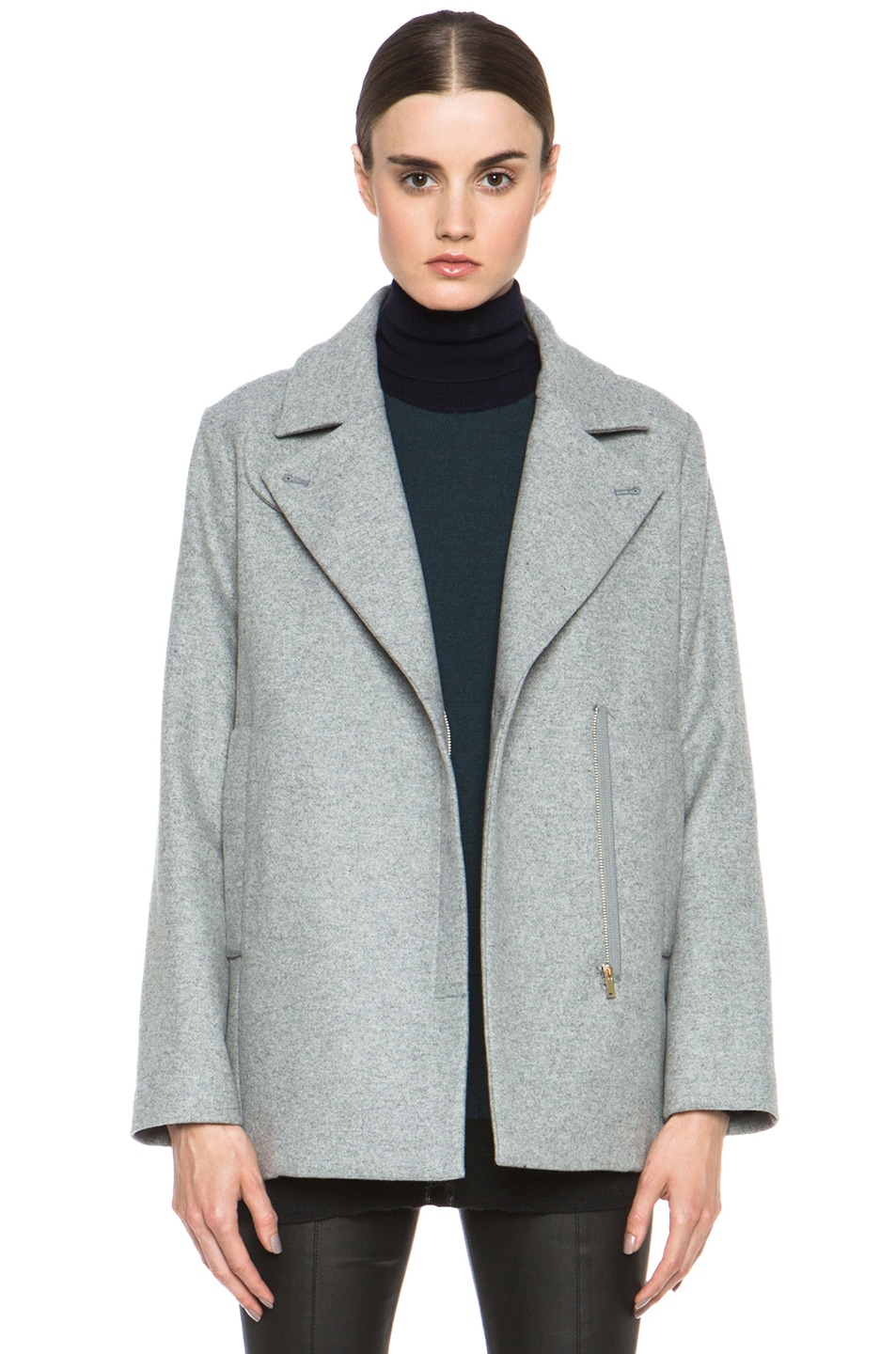 MM6 Maison Margiela Wool Blazer in Grey | FWRD