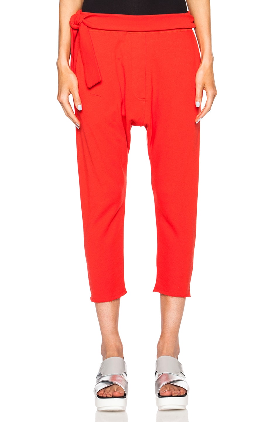 Image 1 of MM6 Maison Margiela Basic Light Cotton Sweatpants in Red