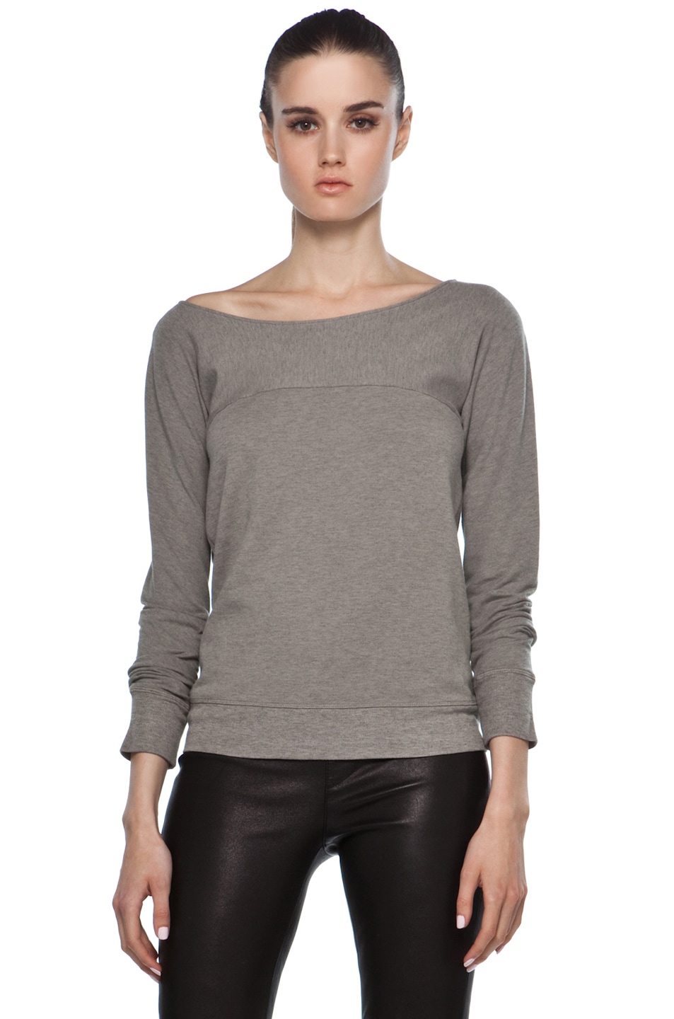 MM6 Maison Margiela Long Sleeve with Cut Out in Grey | FWRD