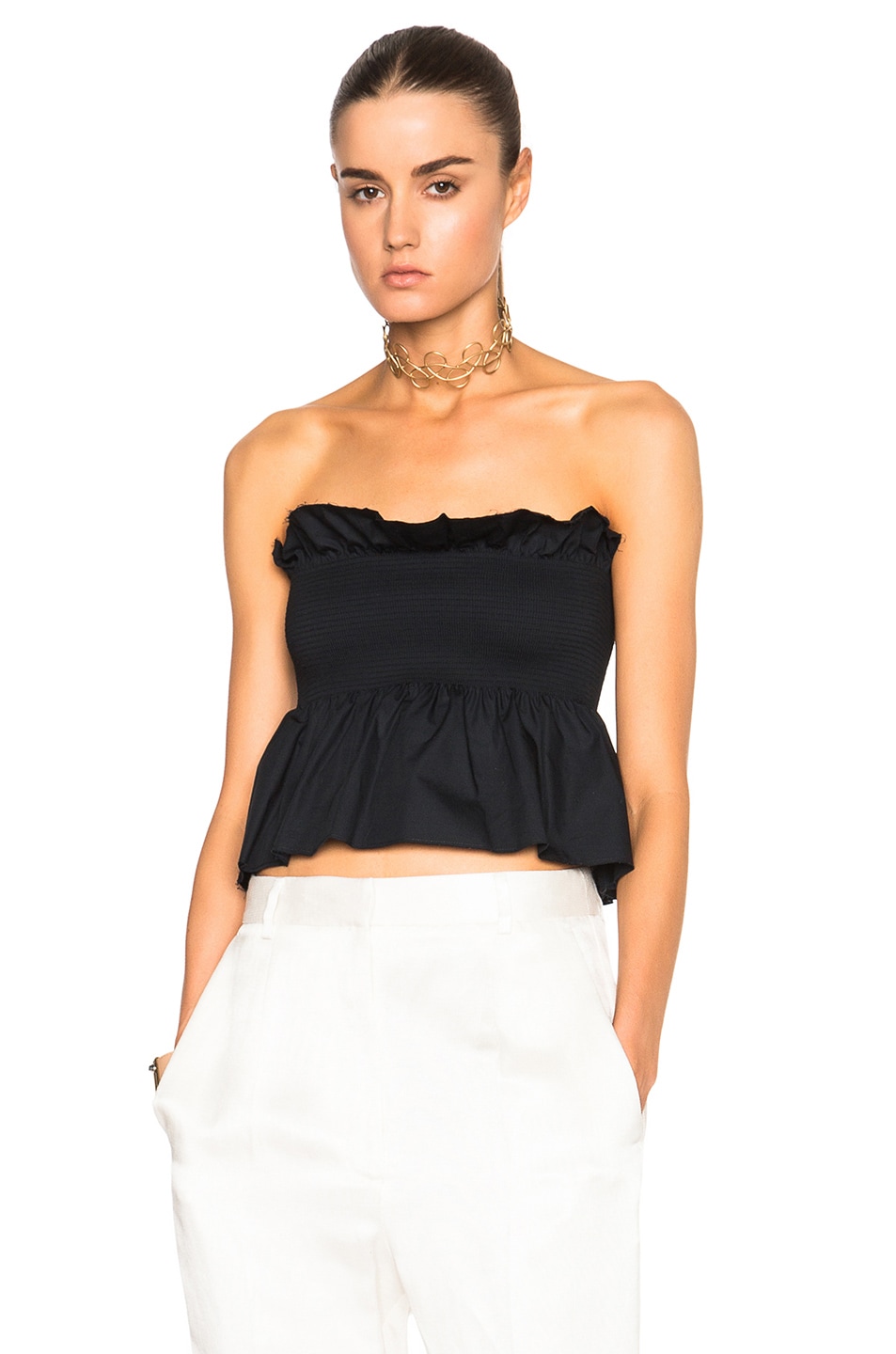 Image 1 of MM6 Maison Margiela Strapless Top in Black