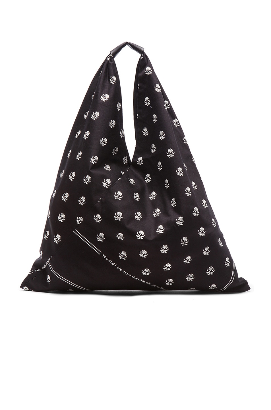 Image 1 of MM6 Maison Margiela Oversized Shoulder Bag in Black & White