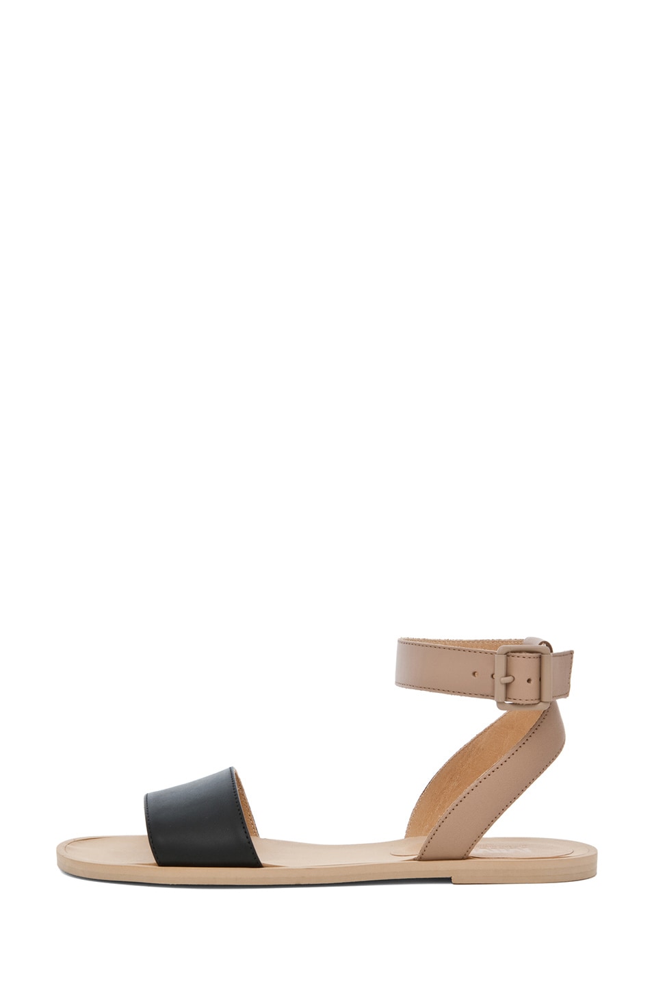Image 1 of MM6 Maison Margiela Ankle Strap Sandal in Black & Beige