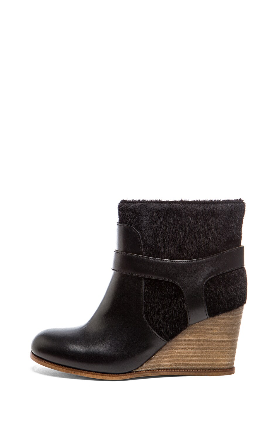 Image 1 of MM6 Maison Margiela Leather Booties in Black