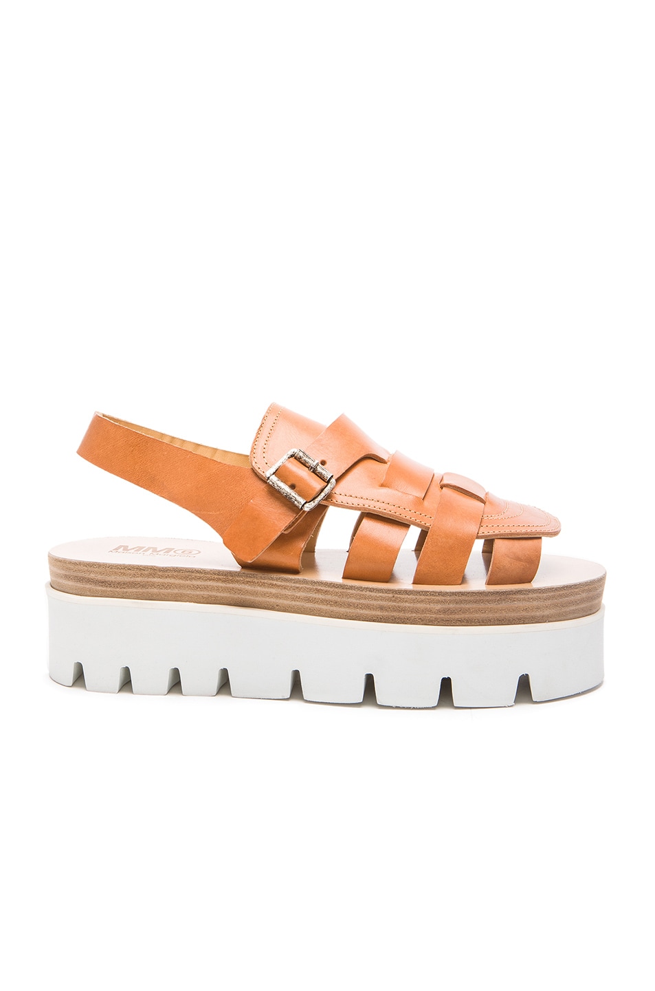Image 1 of MM6 Maison Margiela Leather Sandals in Tan