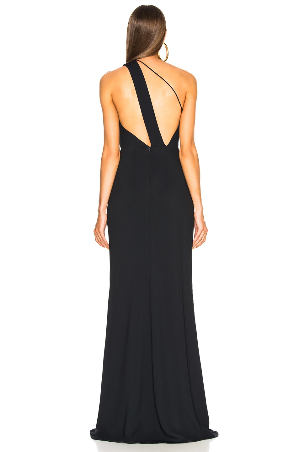 Michelle Mason Back Strap Gown in Midnight | FWRD