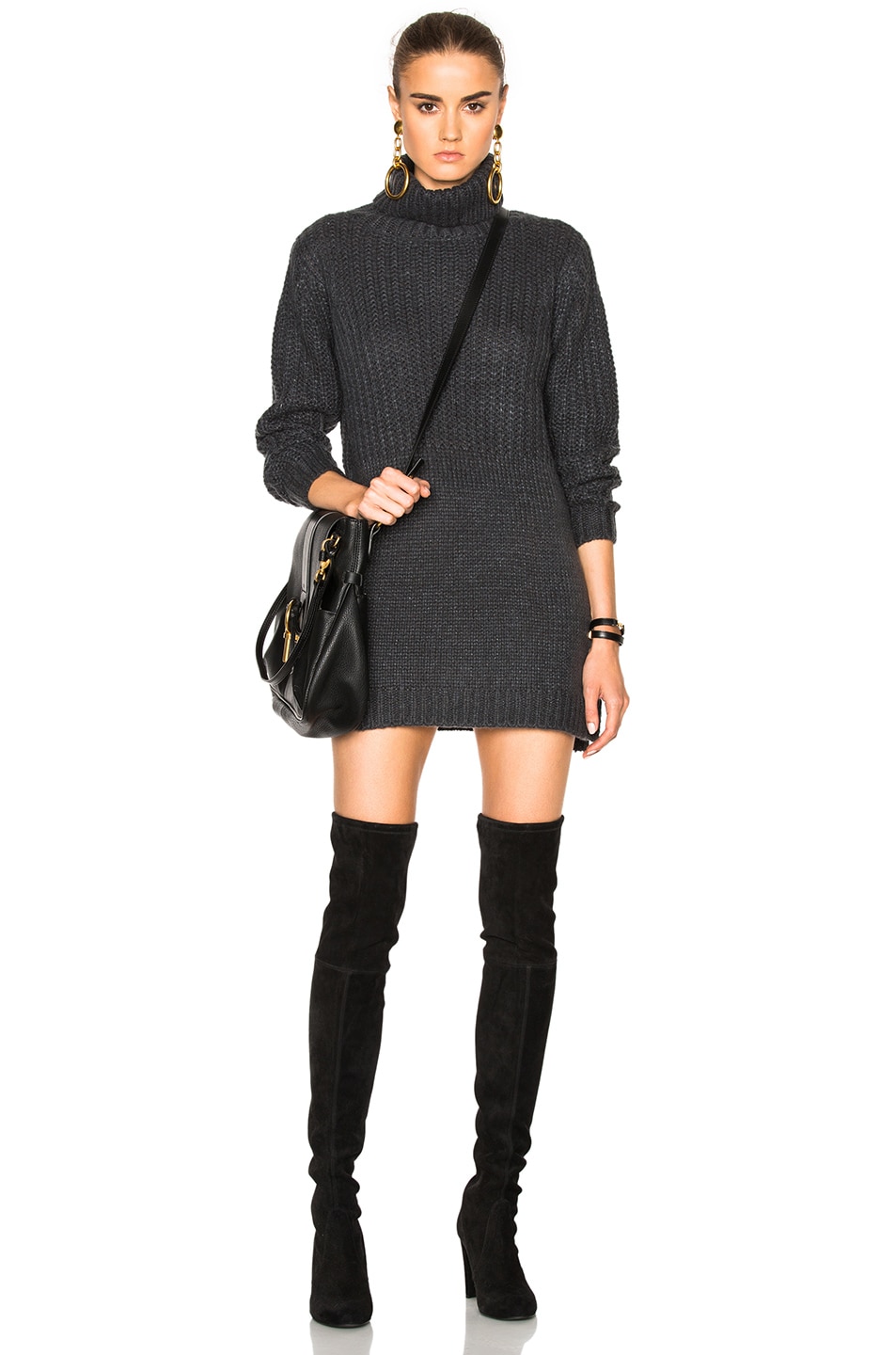 Image 1 of Michelle Mason Sweater Dress in Carbon