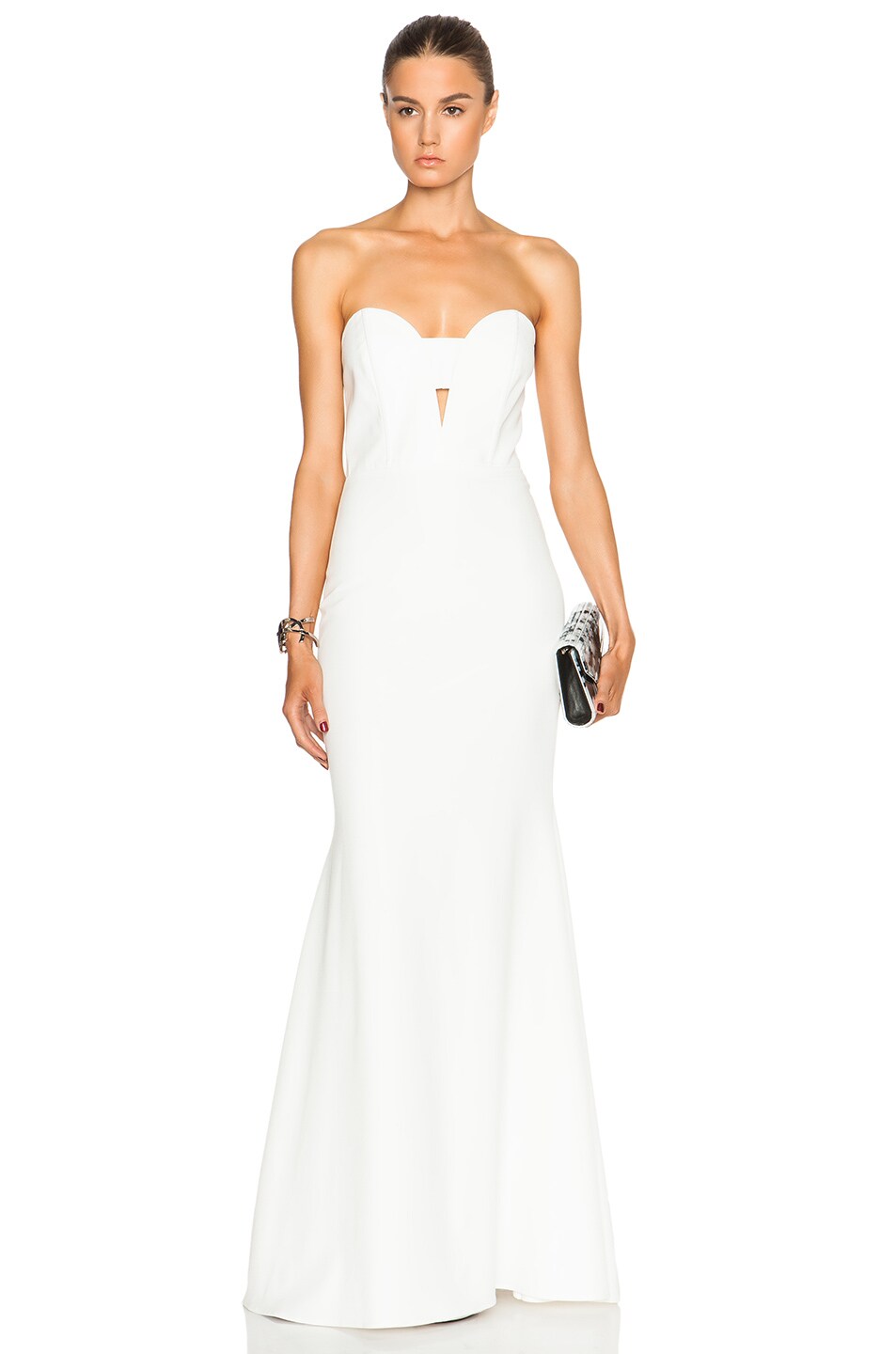 Image 1 of Michelle Mason Bustier Dress in Ivory