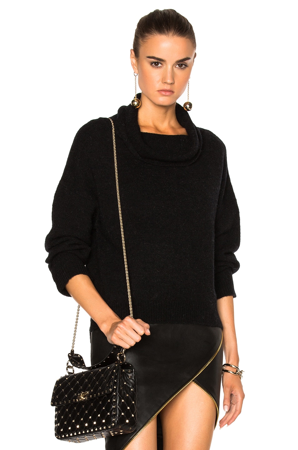 Image 1 of Michelle Mason Turtleneck Sweater in Black
