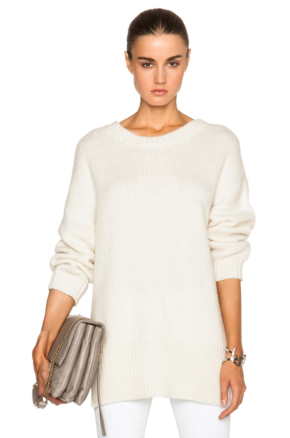 Image 1 of Michelle Mason Oversized Sweater in Ivory