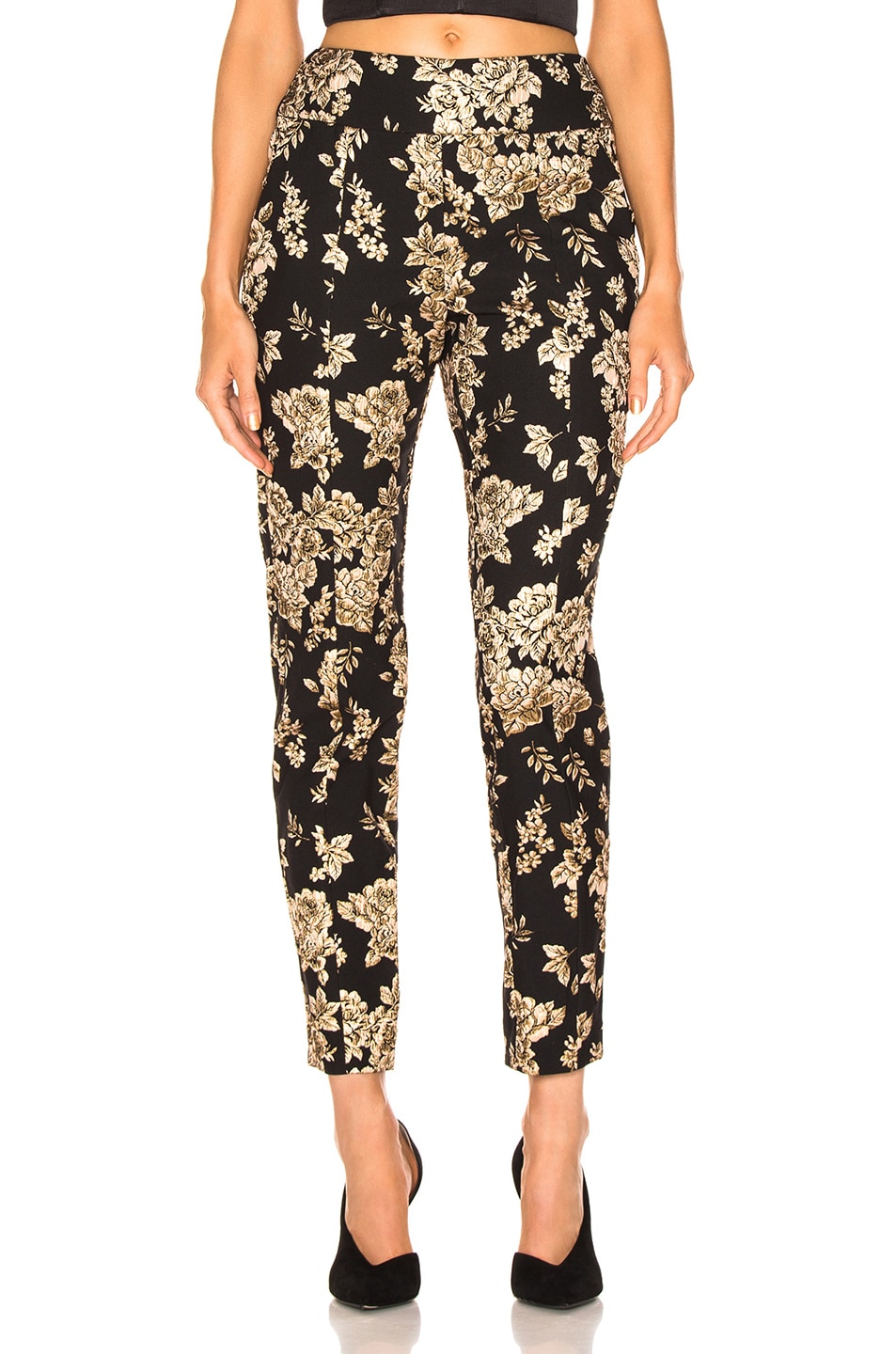 Image 1 of Michelle Mason Trouser in Black & Gold