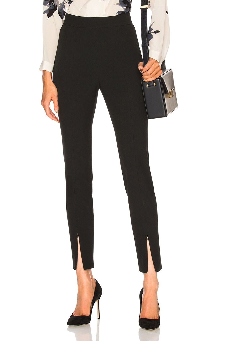 Image 1 of Michelle Mason Skinny Zipper Pants in Black