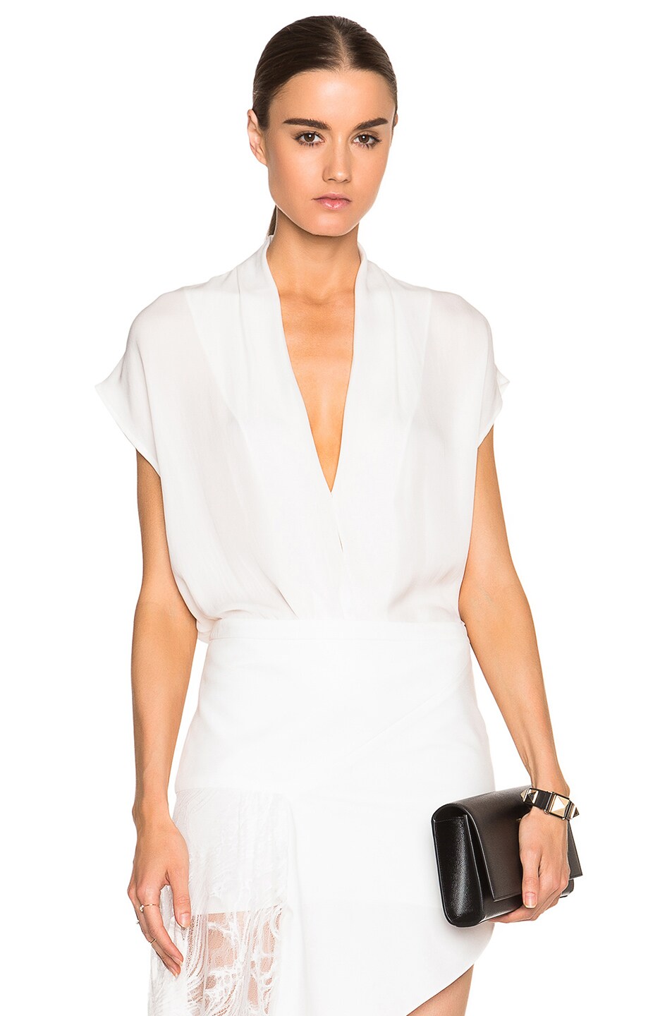 Image 1 of Michelle Mason Wrap Top in Ivory