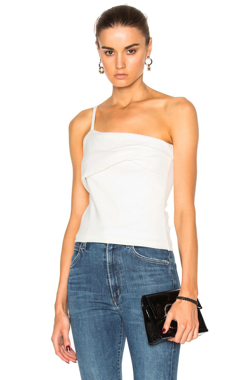 Image 1 of Michelle Mason Asymmetric Top in Ivory