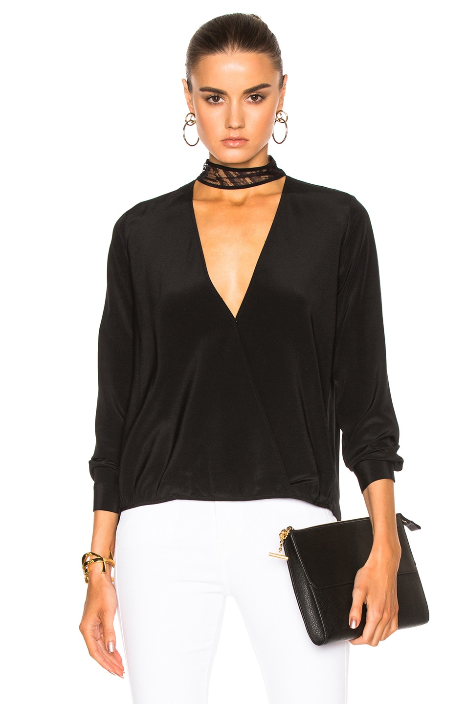 Image 1 of Michelle Mason Blouse with Choker in Black