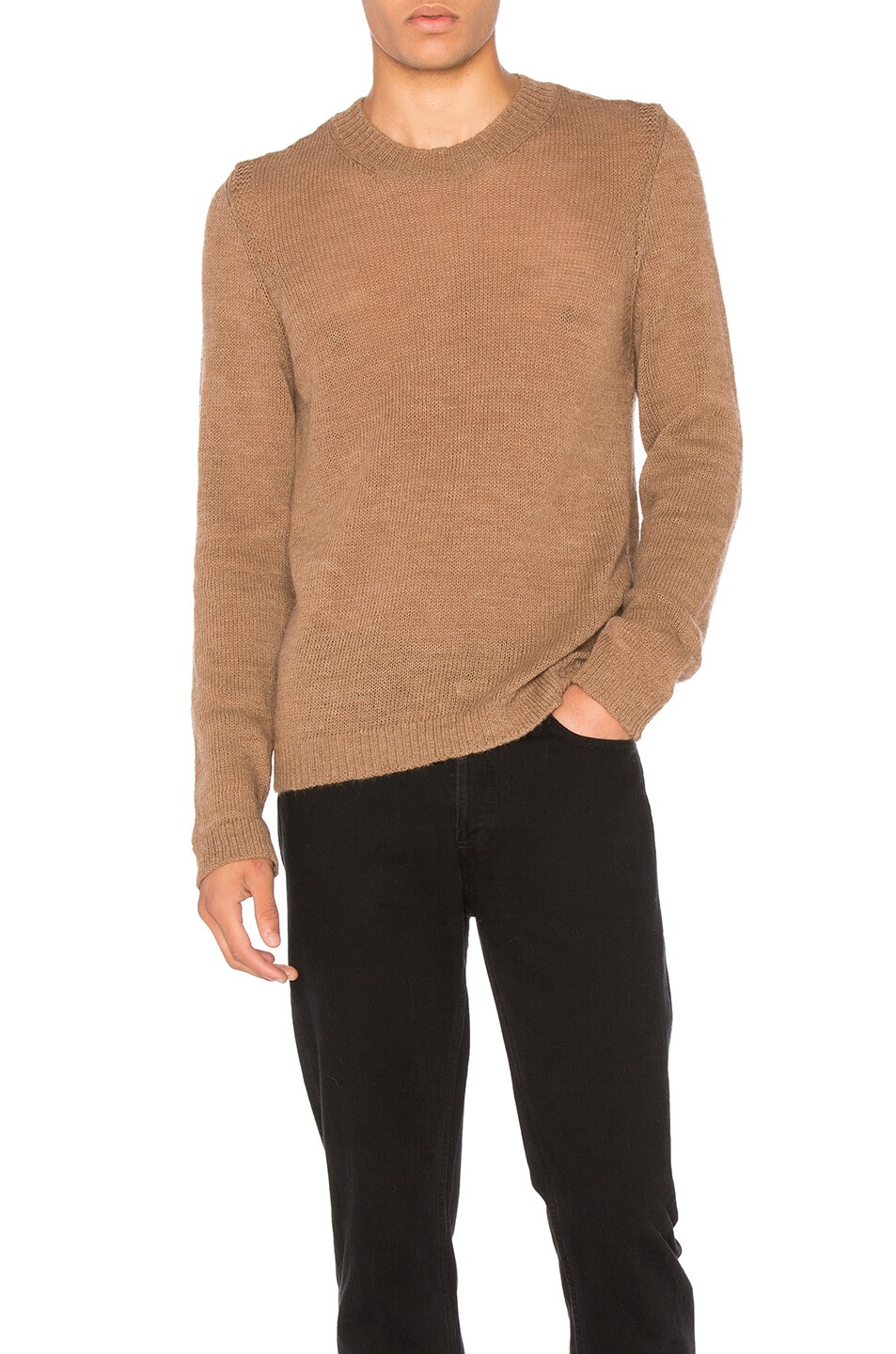 Image 1 of Maison Margiela Jersey Pullover Sweater in Camel