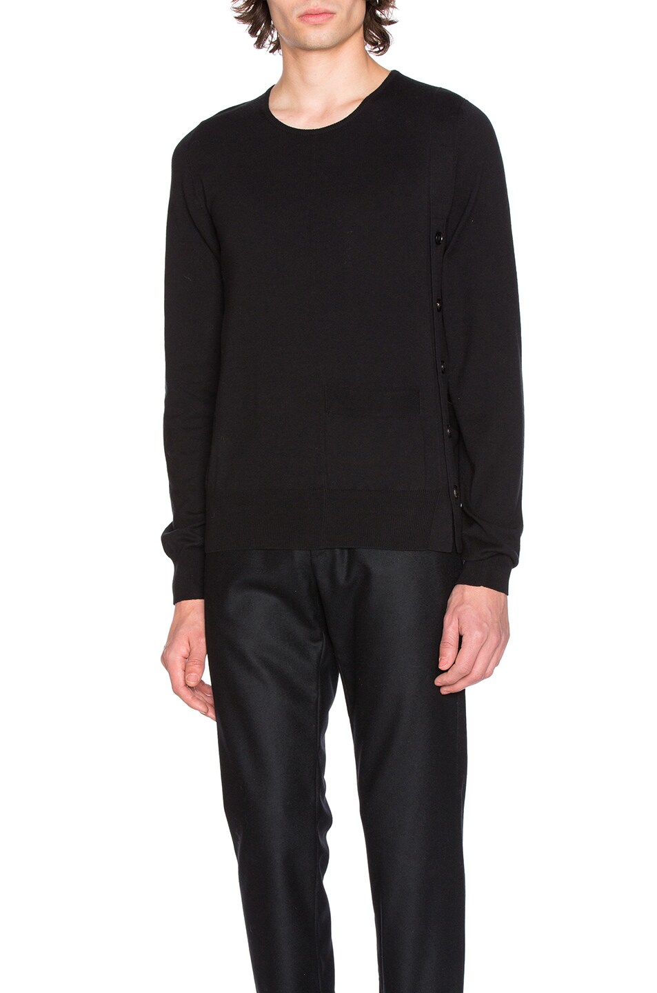Image 1 of Maison Margiela Crewneck Jersey Sweater in Black