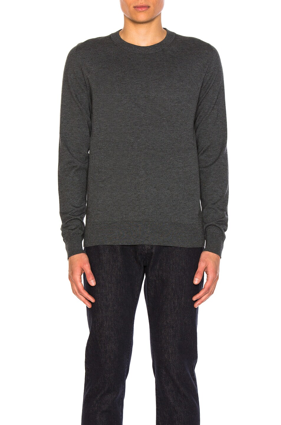 Image 1 of Maison Margiela Elbow Patch Pullover Sweater in Dark Grey