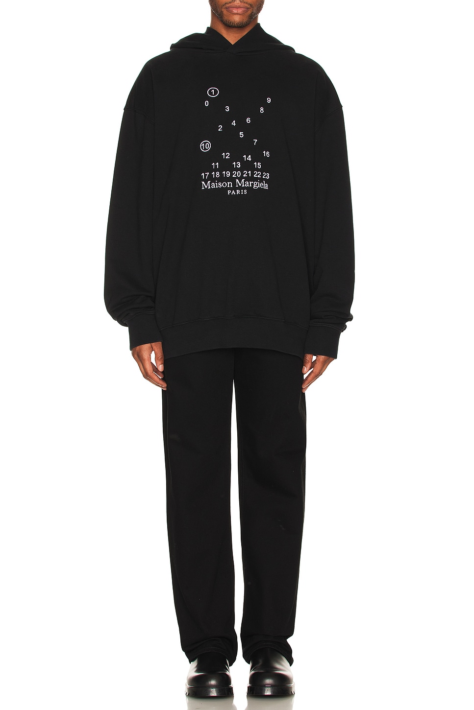 Image 1 of Maison Margiela Hooded Sweatshirt in Black