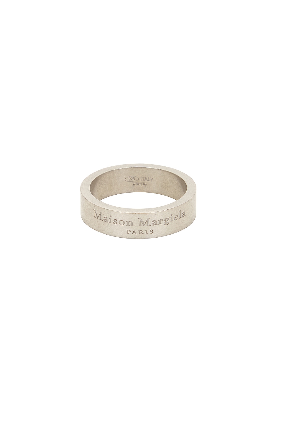 Image 1 of Maison Margiela Logo Ring in Palladioburattato