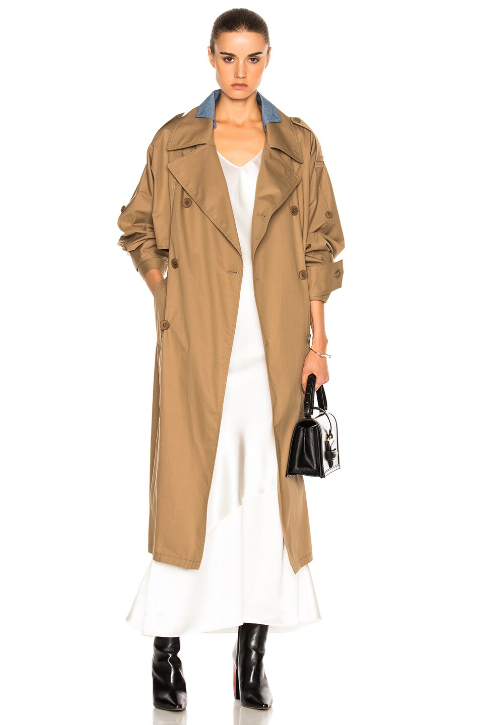 Image 1 of Maison Margiela Waterproof Cotton Twill Trench in Licorice