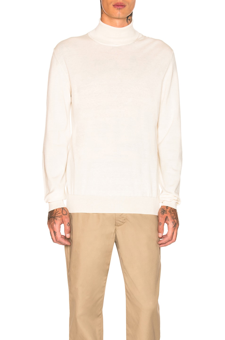 Image 1 of Maison Margiela Gauge 14 Crewneck with Elbow Patches in Off White