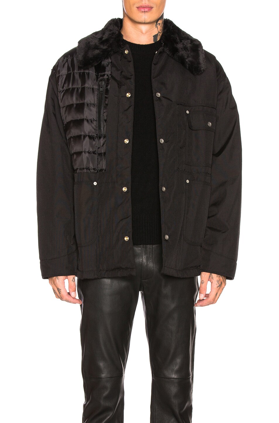 Image 1 of Maison Margiela Cordura Button Up Jacket in Black