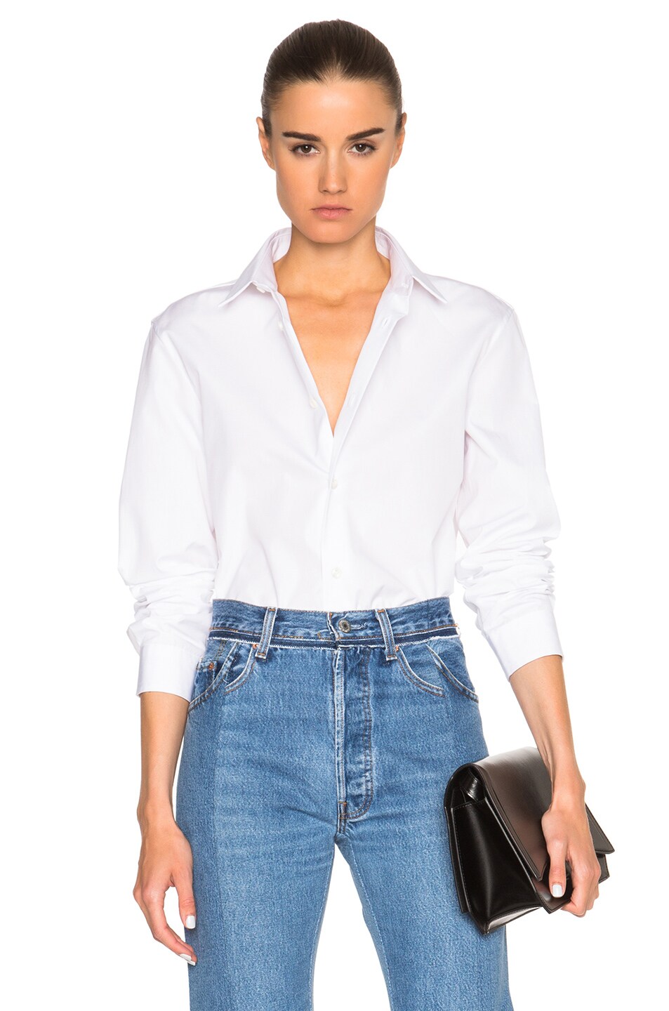 Image 1 of Maison Margiela Slim Fit Poplin Shirt in White