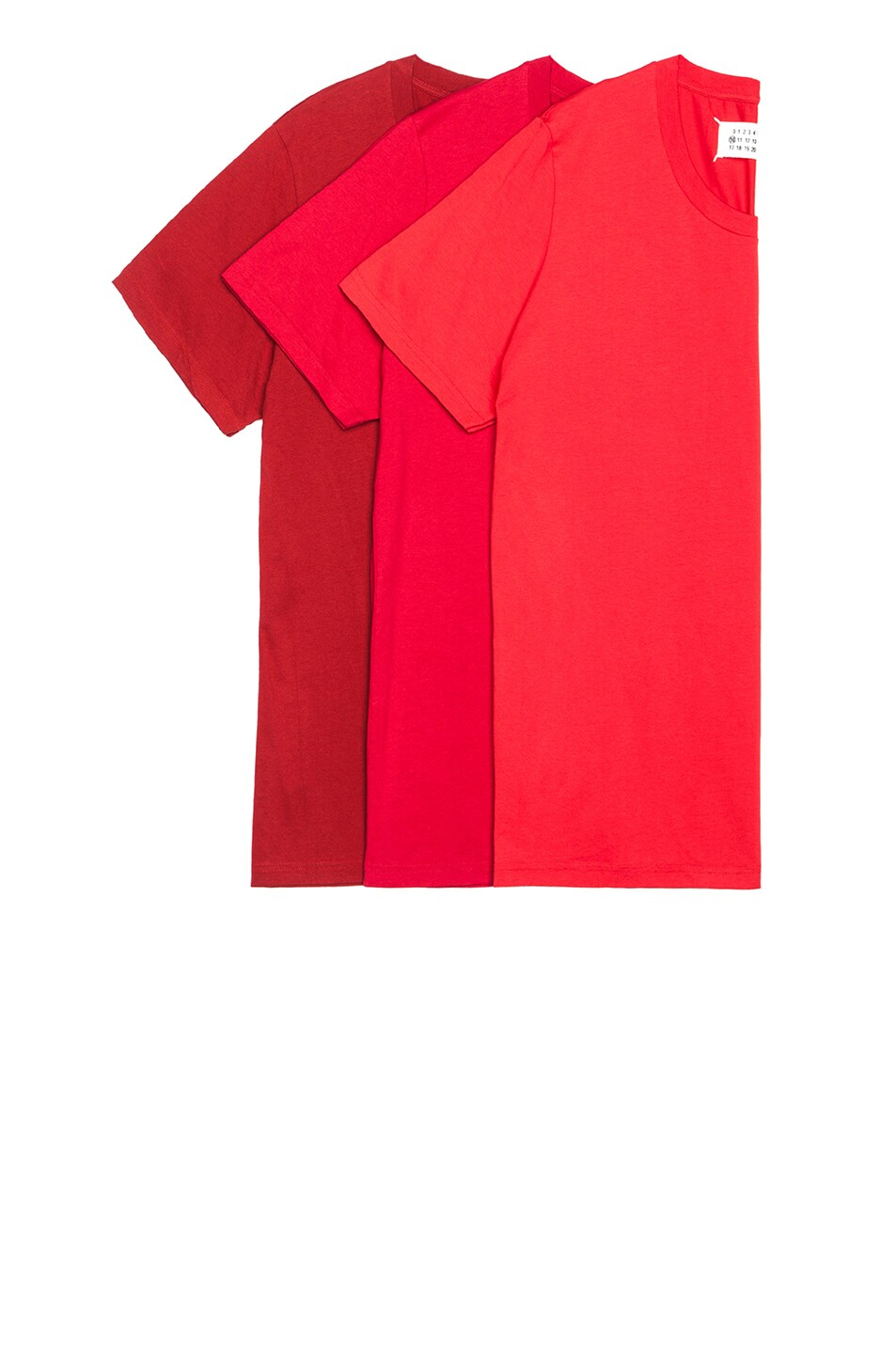 Image 1 of Maison Margiela Cotton Jersey Tee Set in Reds