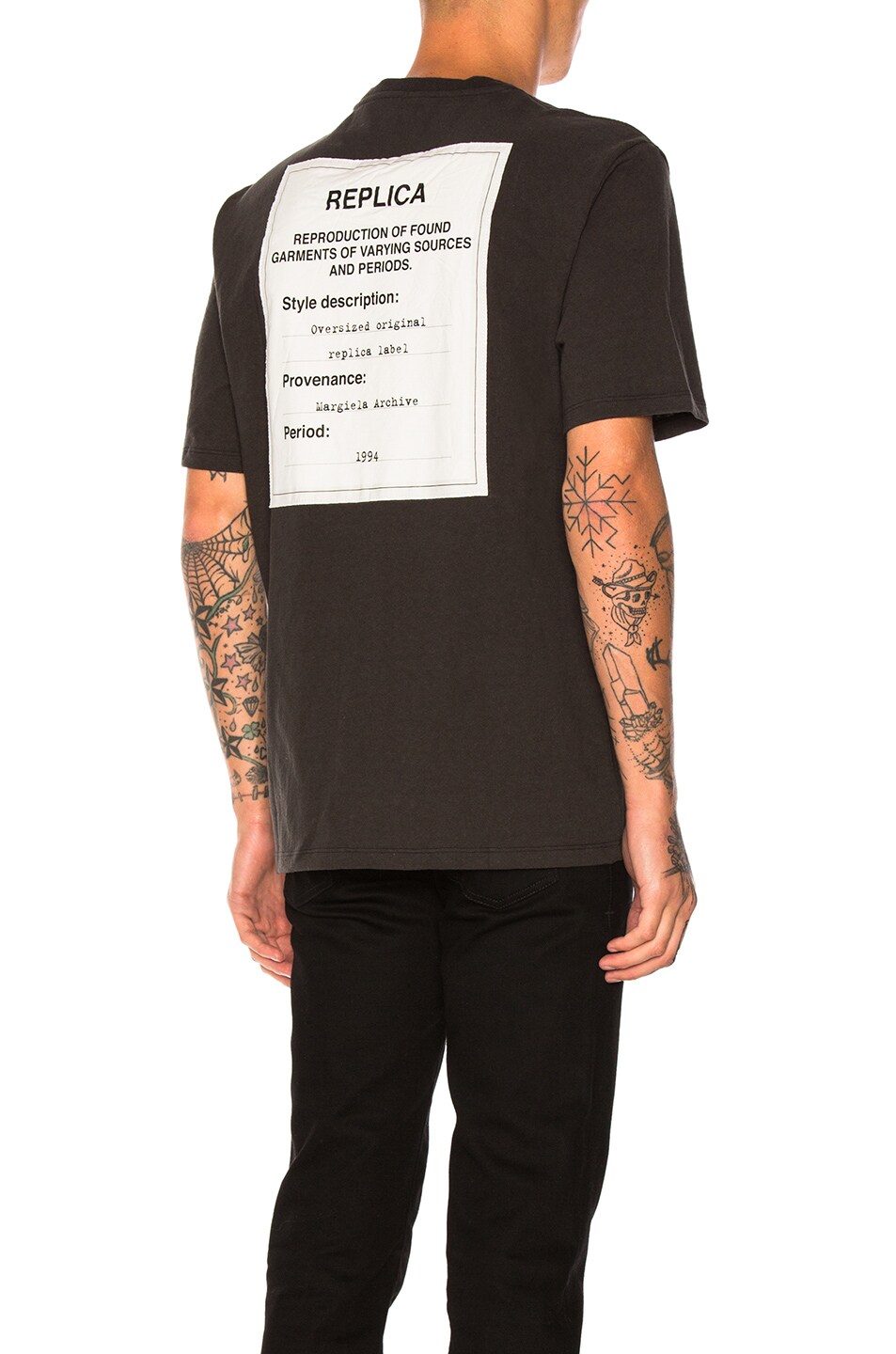 Image 1 of Maison Margiela Jersey Tag Tee in Black
