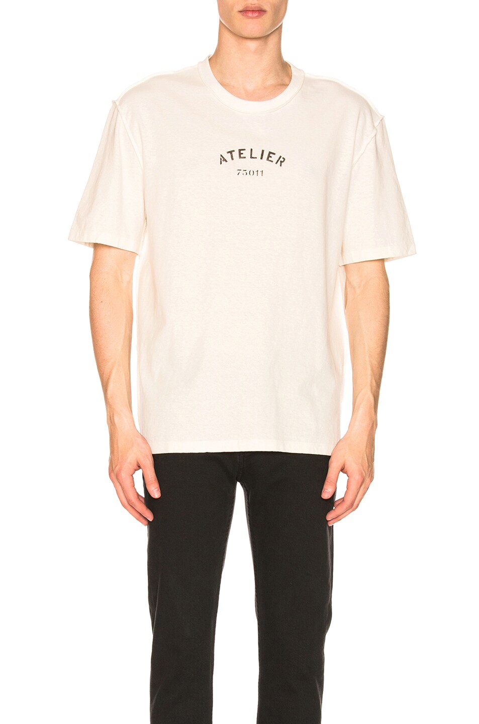 Image 1 of Maison Margiela Rough Cotton Jersey Tee in Off White