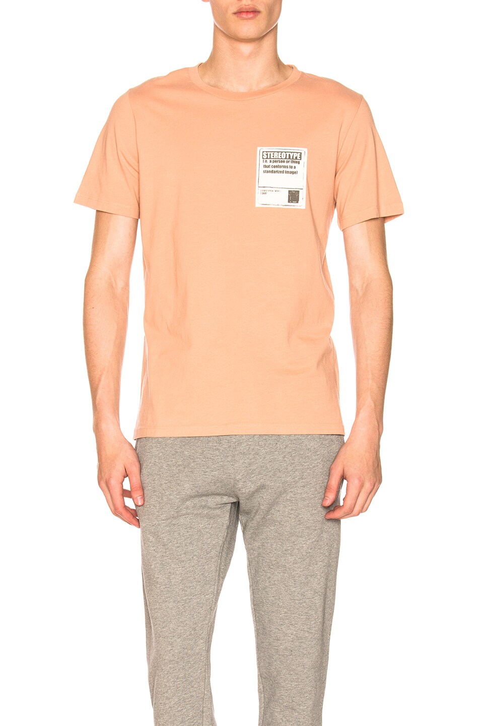 Image 1 of Maison Margiela Dyed Jersey Tee in Dusty Pink