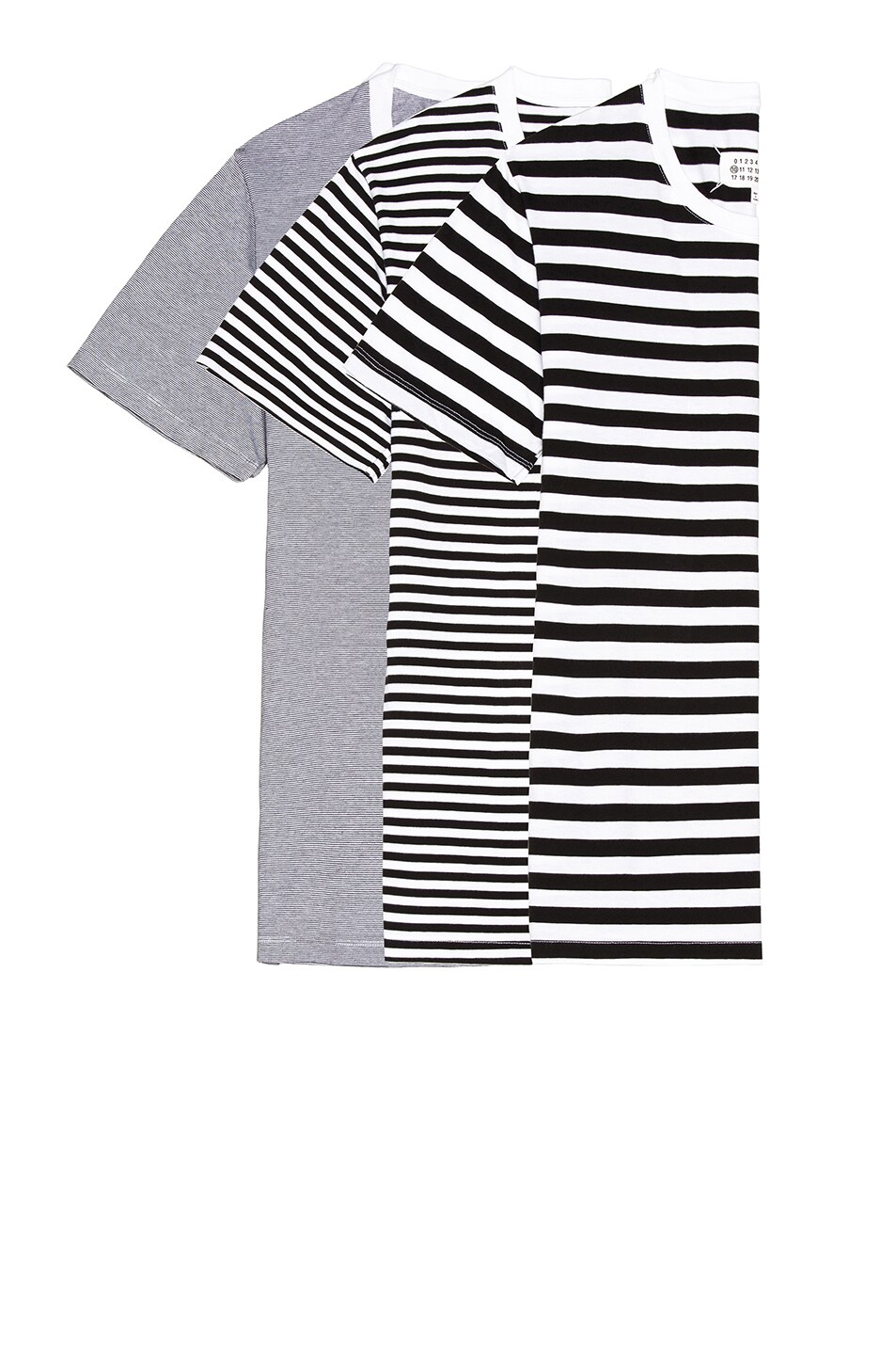 Image 1 of Maison Margiela Tee Shirt Pack in Large & Medium & Small Stripes