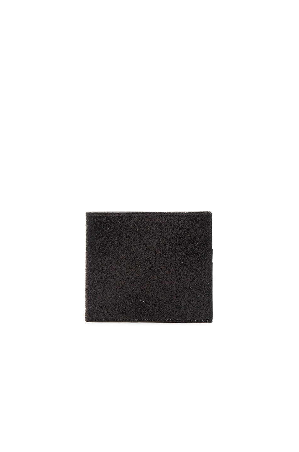 Image 1 of Maison Margiela Glitter & Calf Leather Billfold Wallet in Deep Black