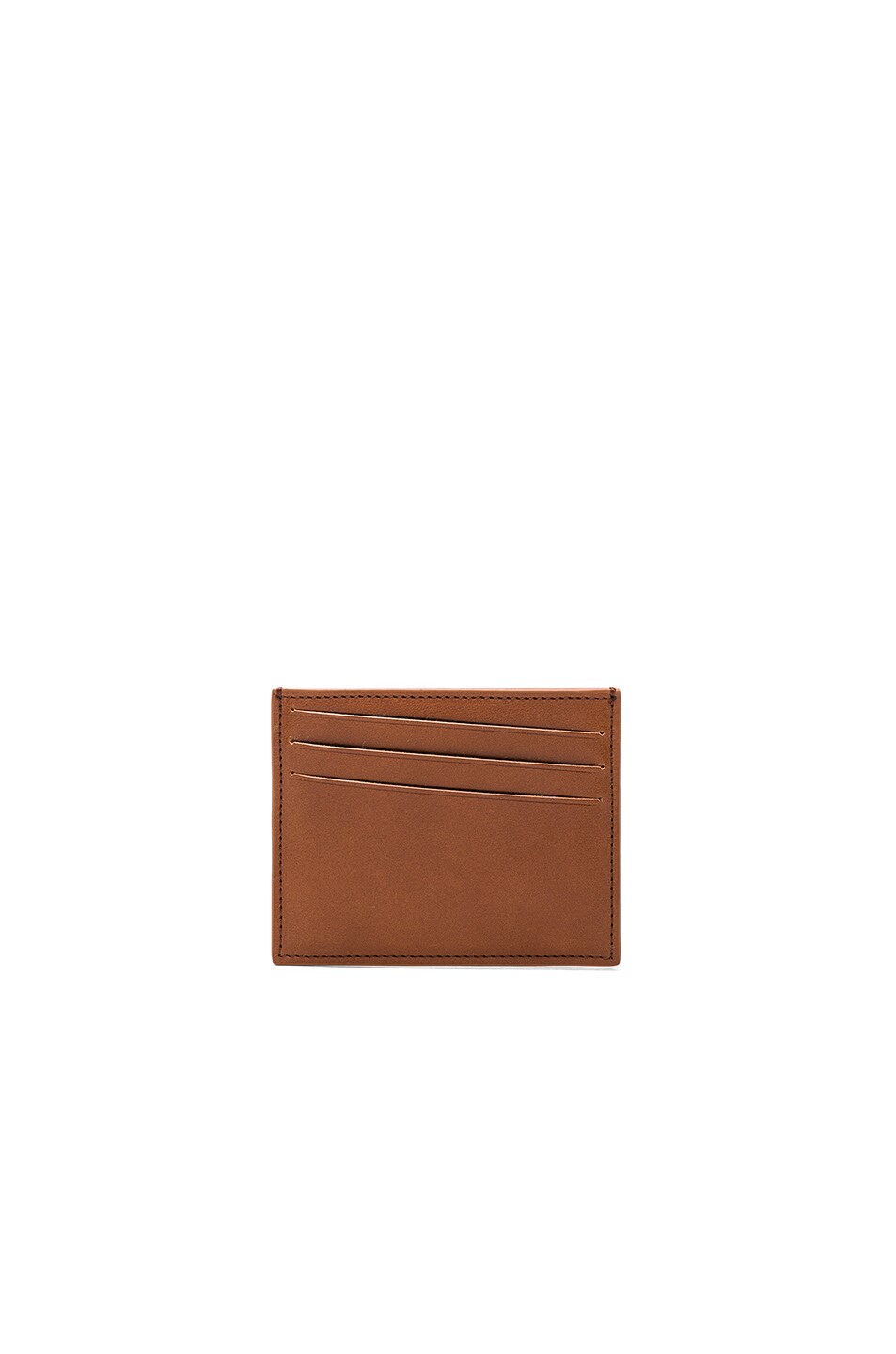 Image 1 of Maison Margiela Calf Leather Cardholder in Papaya Tan