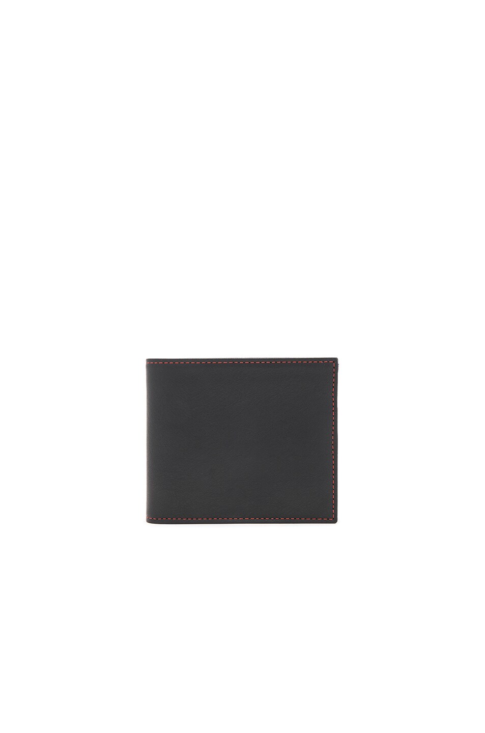 Image 1 of Maison Margiela Grained Soft Leather Billfold Wallet in Black & Red