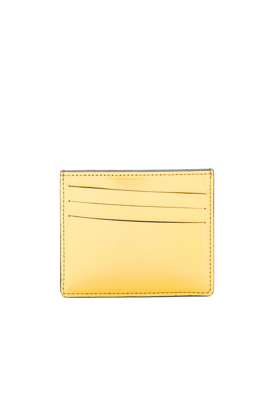 Image 1 of Maison Margiela Calf Leather Card Holder in Gold & Black