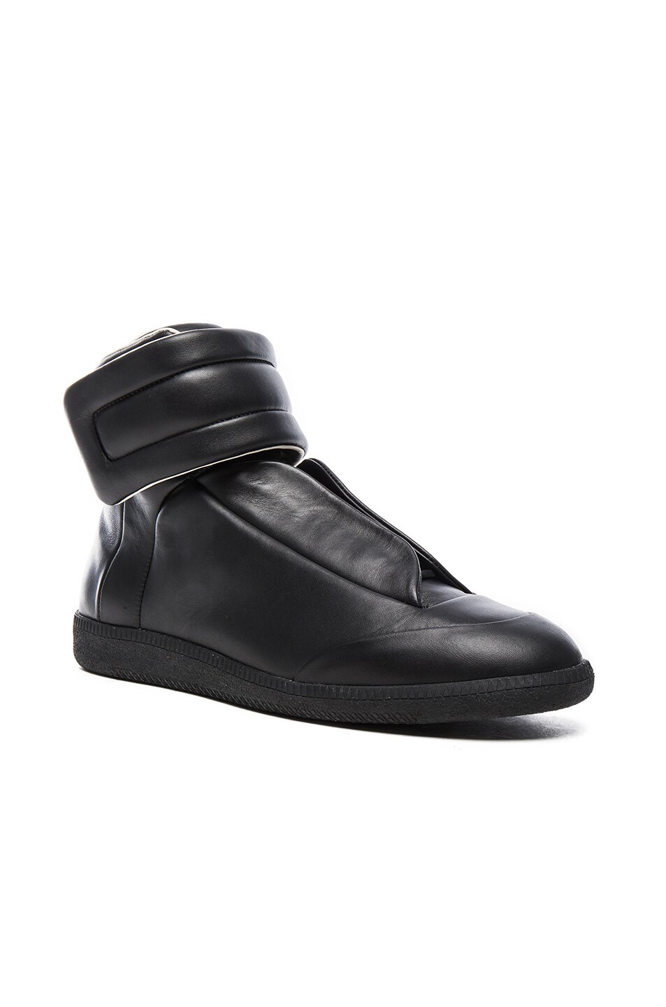 Image 1 of Maison Margiela Leather Future High Tops in Black