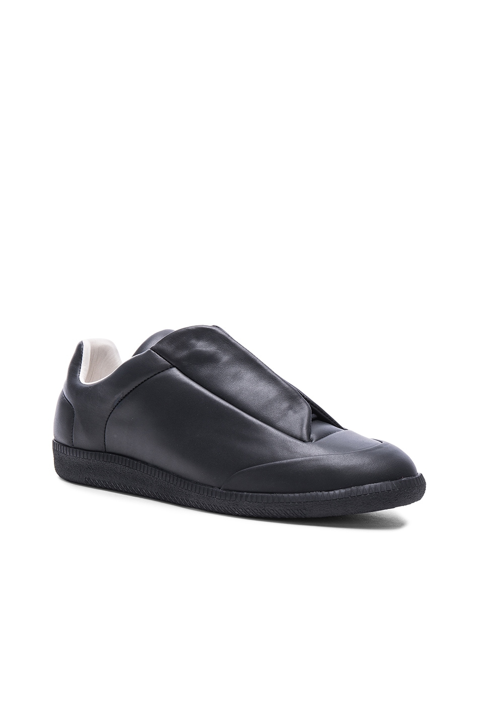 Image 1 of Maison Margiela Calfskin Future Low Top Sneakers in Black