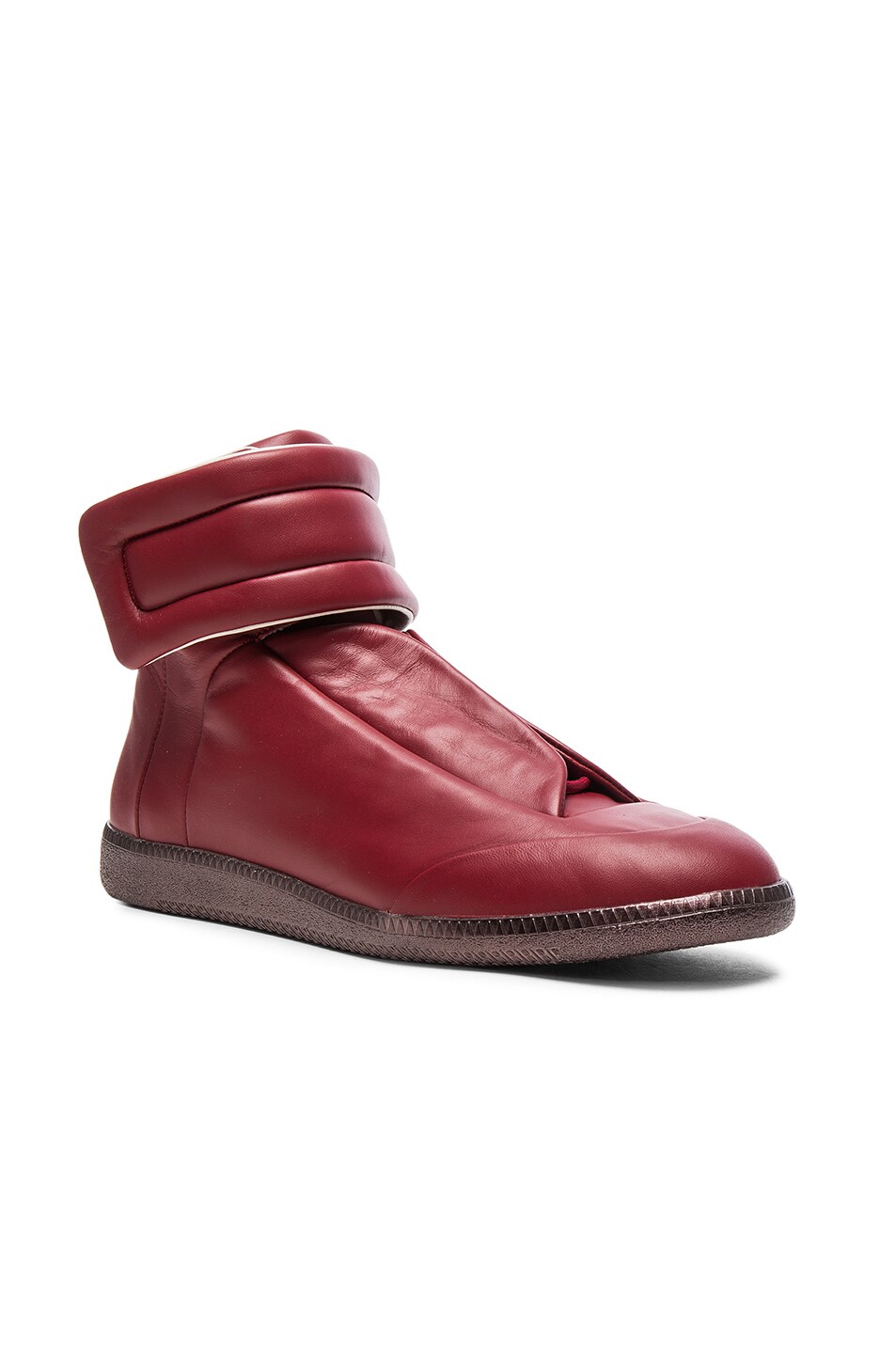 Image 1 of Maison Margiela Future High Top Sneakers in Bordeaux & Grenade