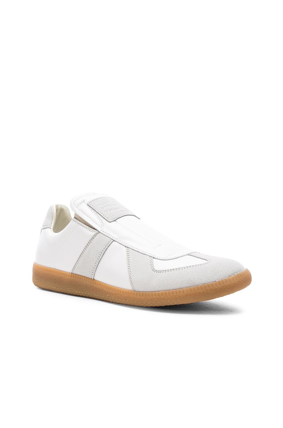 Image 1 of Maison Margiela Calfskin & Suede Replica Slip-ons in White