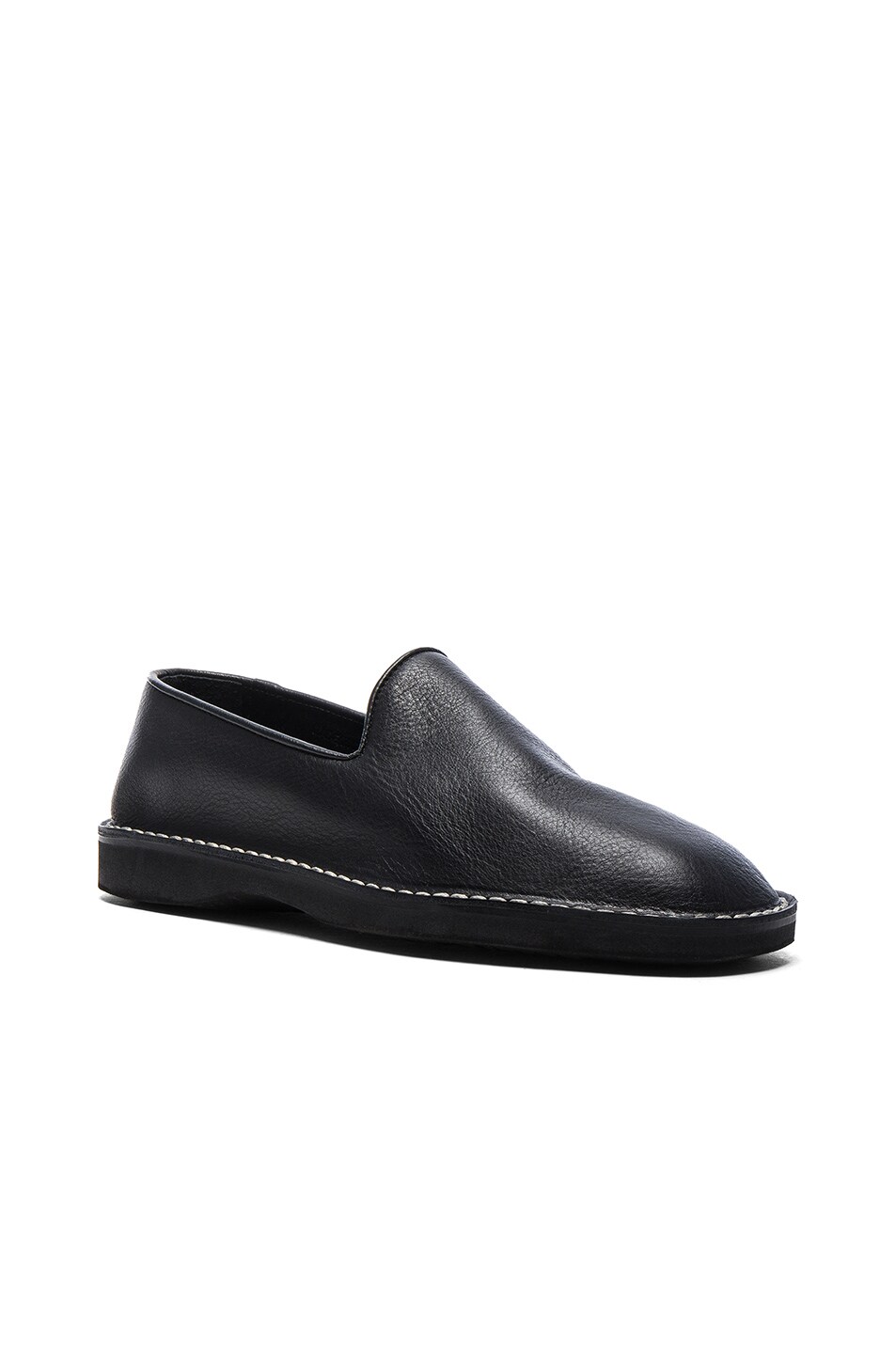 Image 1 of Maison Margiela Leather Slippers in Black