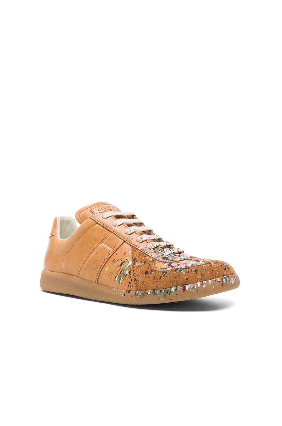 Image 1 of Maison Margiela Leather Replica Sneakers in Brown
