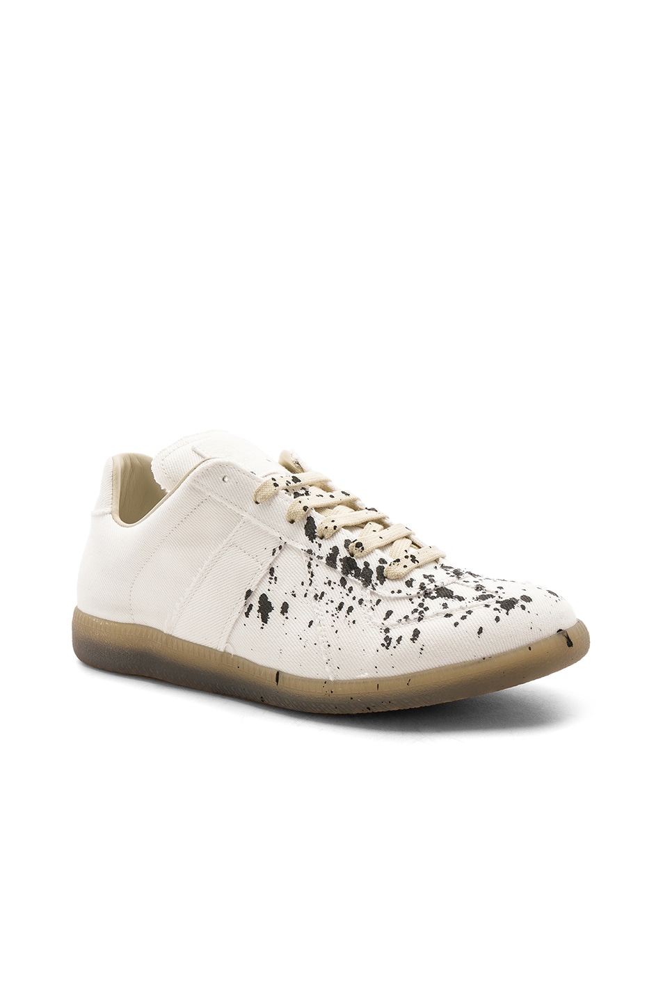 Image 1 of Maison Margiela Replica Painter Sneakers in White in White & Black