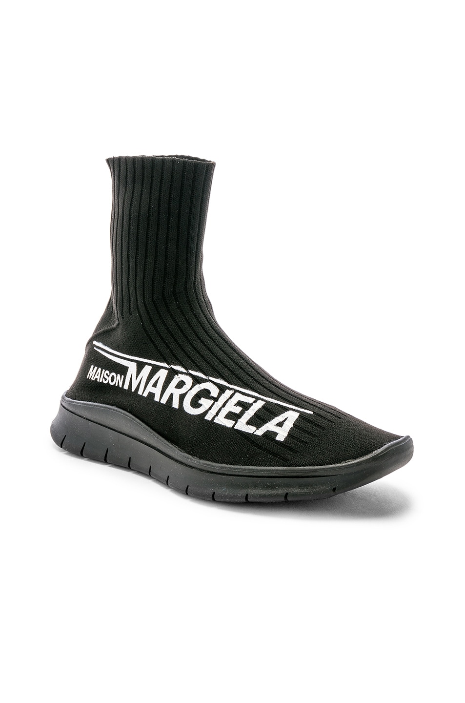 Image 1 of Maison Margiela High Top Sock Sneaker in Black