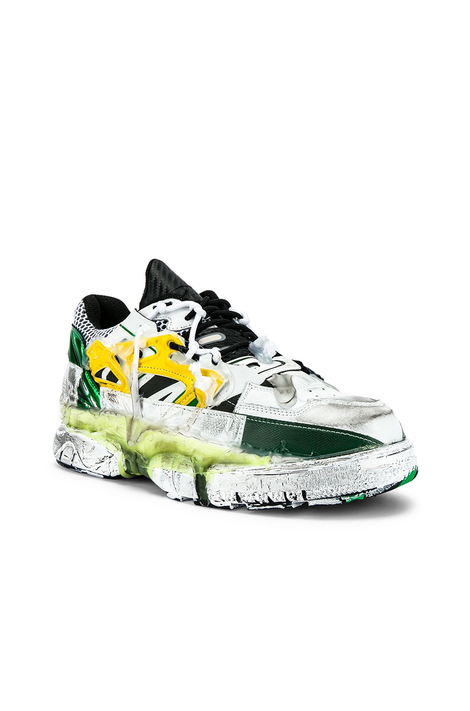 Image 1 of Maison Margiela Fusion Low Top in Yellow & Green