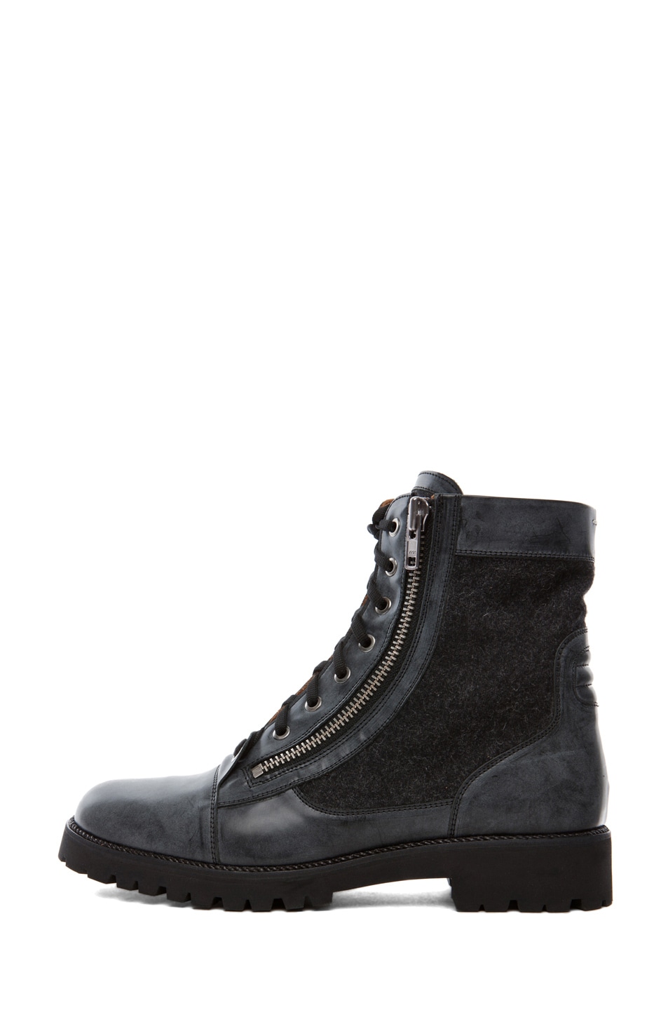 maison margiela lace up boots